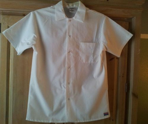Chef Trends Brand New White Snap Front Casual Chef Kitchen Cooks Shirt