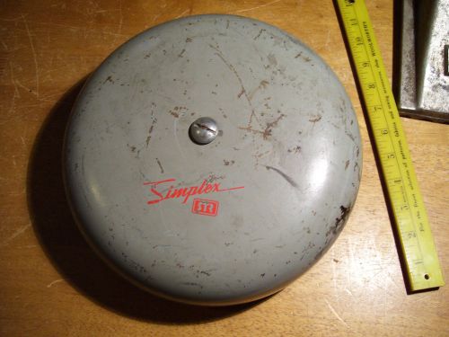 Vintage Simplex 10-Inch Bell 12v AC Requires Transformer For Wiring