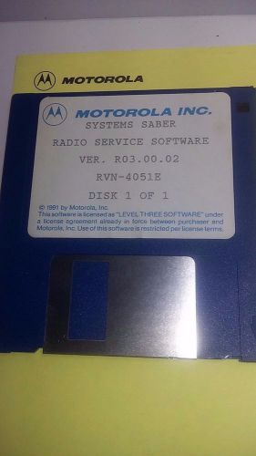 Motorola Systems Saber Radio Service Software RVN4051E
