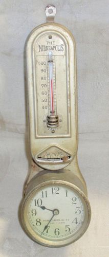 Vintage minneapolis thermostat heat regulator clock--8 day 7 jewel--model 77--! for sale