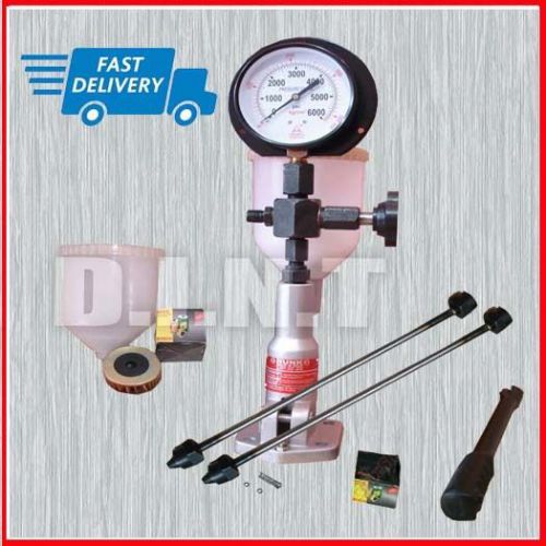 Diesel Injector Nozzle Tester, Pop Pressure Tester Dual Scale BAR / PSI Gauge,
