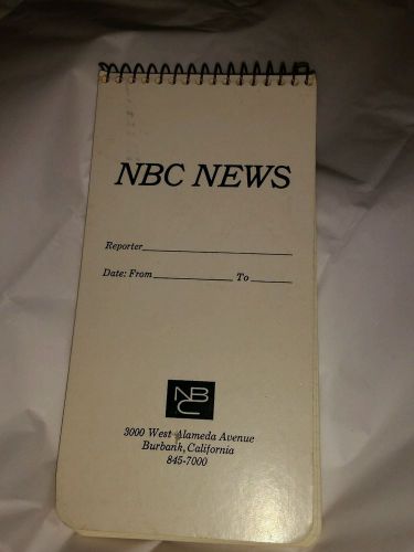 Nbc  News Media Relations Note Pad  television memorabilia memo pad reporter
