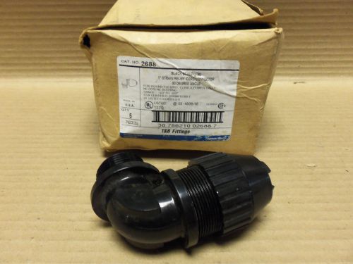 NEW THOMAS &amp; BETTS BLACK BEAUTY 1&#034; STRAIN RELIEF CORD CONNECTOR 90 DEGREE 2688
