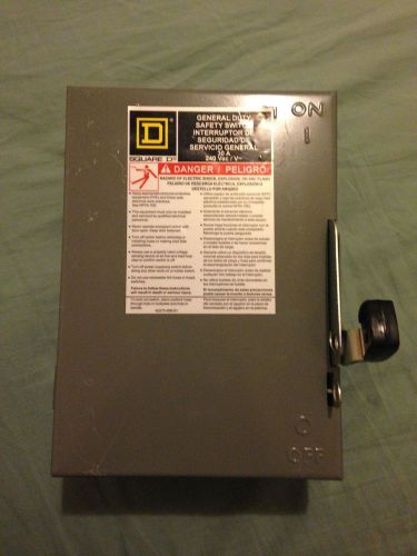 Square d general duty safety switch du321 30 amp 240 volt non fusible for sale