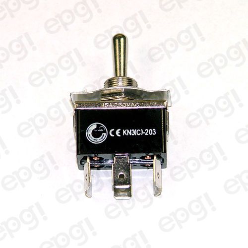TOGGLE SWITCH MOMENTARY 1 SIDE DPDT 6P C/O ON-OFF-(ON) SPADE TERMINALS #661955