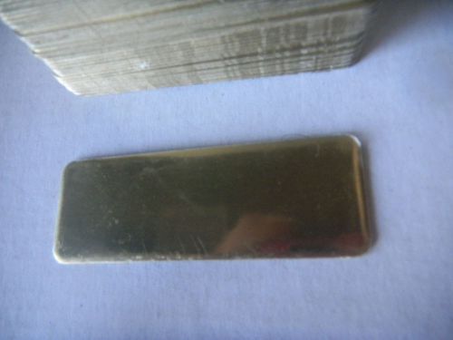 LOT OF 166 BRASS NAME PLATES (Blank) W/ DOUBLE SIDED TAPE