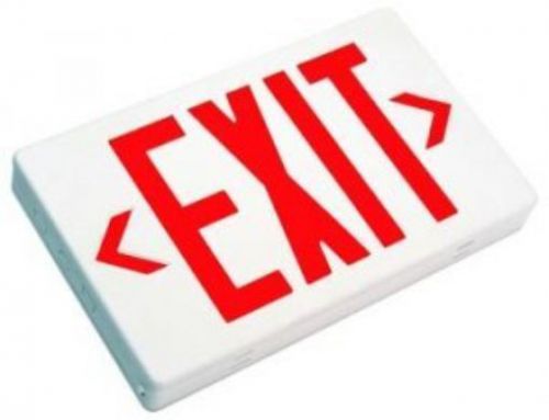 Dysmio Lighting LED Exit Sign with Battery Backup - Red Letters