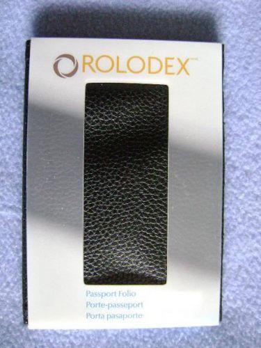 BLACK ROLODEX PASSPORT CREDIT CARD FOLIO HOLDER CARRIER #76660 NEW