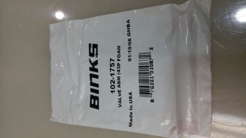 Binks 102-1757 43p foam gun valve ASM brand new in package