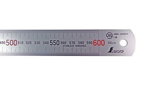 Shinwa 600 mm rigid &#034;zero glare&#034; metric machinist rule/rule scale .5mm &amp; mm for sale