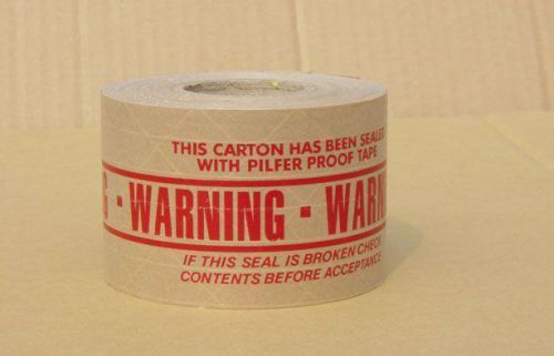 Gummed tape*reinforced*5 rolls x 450 ft 72mm wide printed warning security tape for sale