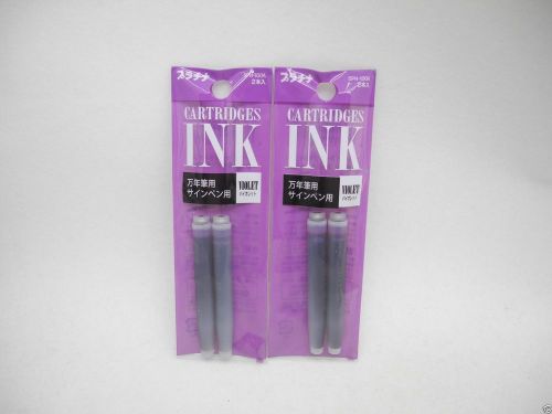 Free Shipping 4 Ink Cartridges for Platinum Preppy Fountain pen Violet