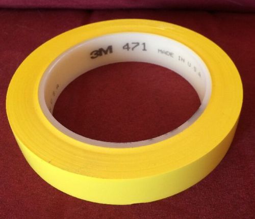 3M 471 Yellow Vinyl Tape 3/4&#034; x 36 Yards x 5.2 Mil Thick
