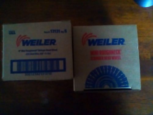 10 NEW Weiler 13131 4&#034; Stringer Bead Wire Wheel, .020, 5/8&#034;-11 UNC A.H.
