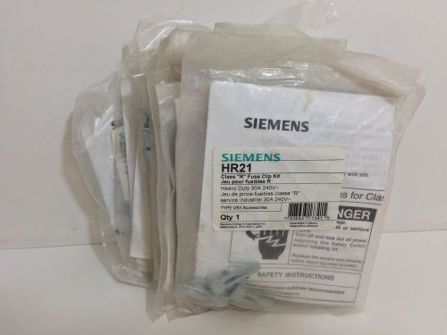 (10) factory sealed! siemens class r fuse clip kit hr21 for sale