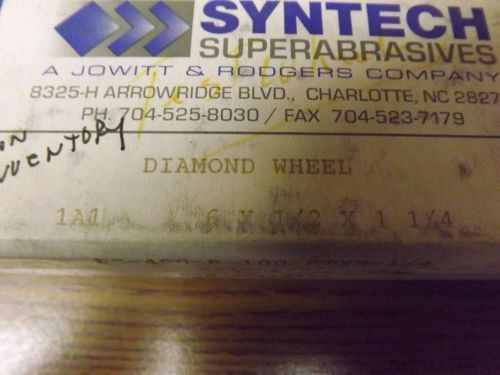 Syntech abrasives diamond grinding wheel 6 x 1/2 x 1 1/4 for sale
