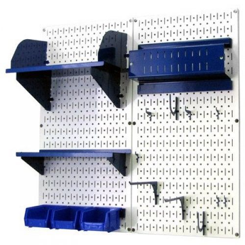 Wall Control 30-CC-200 WBU Hobby Craft Pegboard Organizer Storage Kit with White