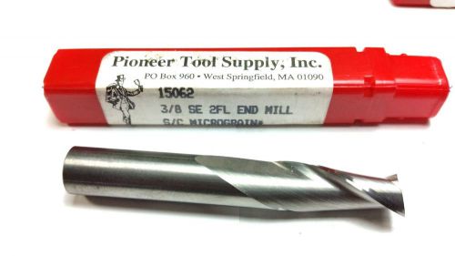 3/8&#034; pioneer tool usa solid carbide 2 flute end mill (q 237) for sale