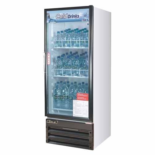 Turbo air tgm-11rv, single glass door reach-in merchandising refrigerator - 11 c for sale