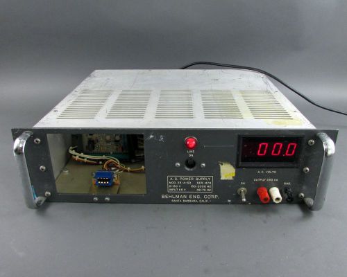 Behlman 25-A-SD AC Power Supply - 0 to 130V, 150 to 2000Hz