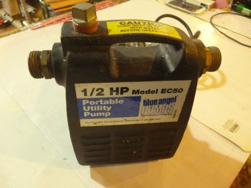 Blue angel 1/2 hp pump ec50 portable utility transfer pump plumbing water usa for sale