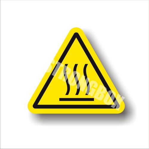 Industrial safety decal sticker caution hot surface - high heat warning label for sale