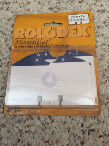 GENUINE Rolodex Necessities 24 INDEX TABS 2 1/4&#034; X 4&#034; Rotary File 67636AS