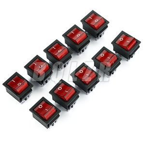 Bqlzr rocker switch 6 pin with lamp red for sale