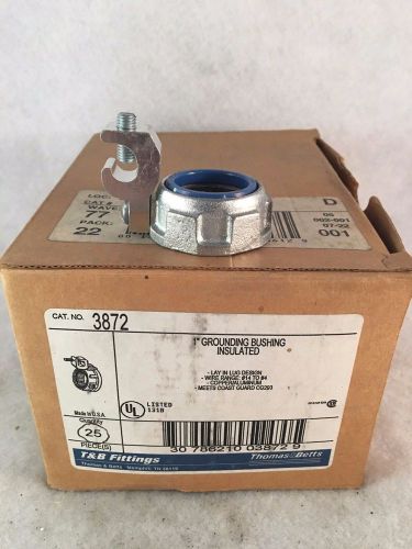 Box of 25 thomas &amp; betts 3872 1&#034; grounding bushing insulated for sale