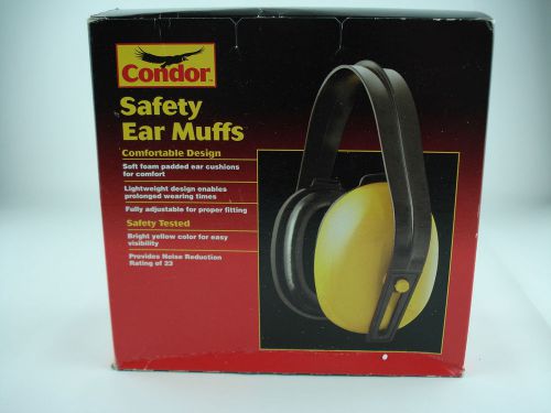 1 NEW PAIR CONDOR 1VT65 YELLOW LT WEIGHT SAFETY EAR MUFFS