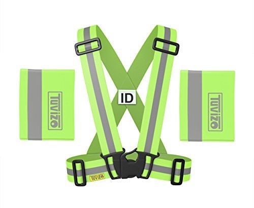 Tuvizo Reflective Vest &amp; 2 Reflective Bandana Bundle (YELLOW, L/XL)