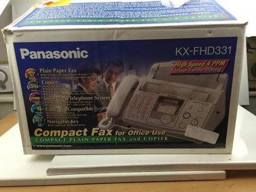 NEW! Panasonic Plain Paper Fax and Copier 50-Sheet Fax  ADF 4 PPM KX-FHD331