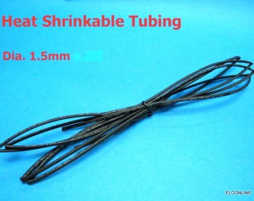 1/16&#034; dia 1.5 mm black heat shrink tubing #t7  5m = 16 ft for sale