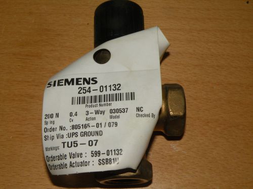 Siemens 254-01132 siemens mz powermite valve -  3-way 1/2&#034; npt for sale