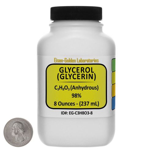 Glycerol [c3h8o3] 98% ar grade fluid 8 oz in a space-saver bottle usa for sale