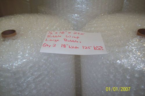 1/2&#034; WP Large Bubble. Wrap my Padding Roll. 250&#039;&#039; x 18&#034; Wide 250FT Perf 12&#034;
