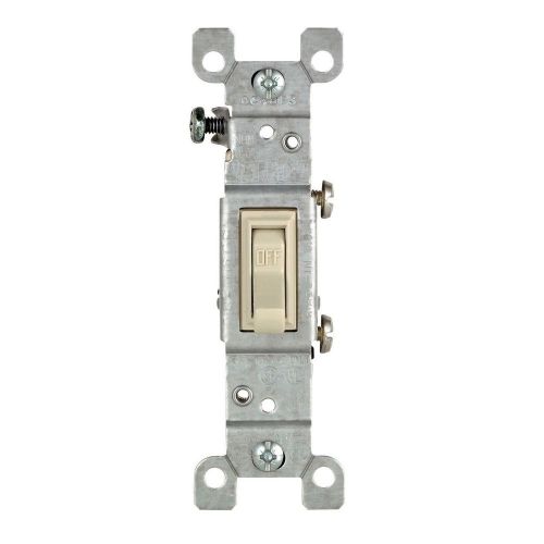 Single pole toggle switch, ivory 15 amp 120 volt ul listed for sale