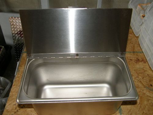 1/3rd SIZE FOOD PAN 6&#034; DEEP STST STEAM TABLE PAN WITH STAINLESS HINGED LID
