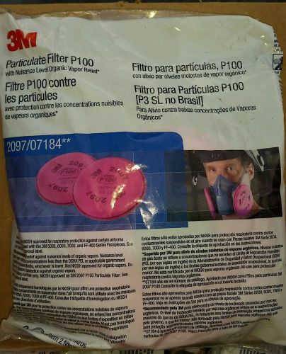 New 3m p100 respiratory vapor particulate mask filter filters for sale