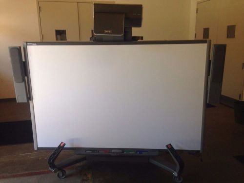 SB680 77&#034; SmartBoard  with, Pen Tray and Cable. Height adjusting floor stand