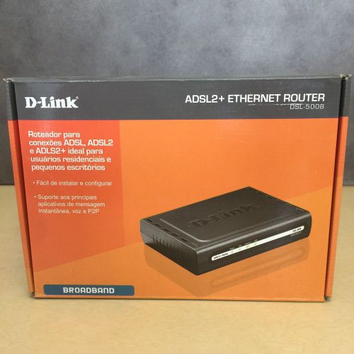 NEW, D-link ADSL2 + Ethernet Router DSL-500B Gen II Broadband 24Mbps