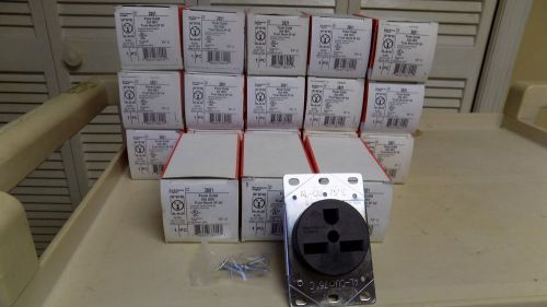 18 NEW IN BOX Pass &amp; Seymour 3801 Straight Blade Receptacle 30A 250V
