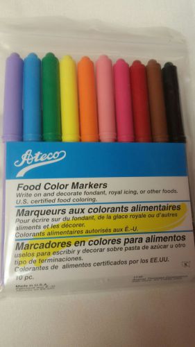 Ateco Food Color Markers SET OF 10 #1110 NEW SEALED MADE IN USA FREE USA SHIP