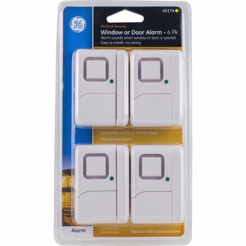 New Home Indoor Magnetic Window/Door GE Brand Alarm Wireless Security Alarms 4