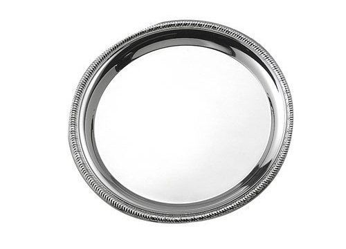 American Metalcraft SST12 Stainless Steel Round Non-Embossed Royal Touch Tray,