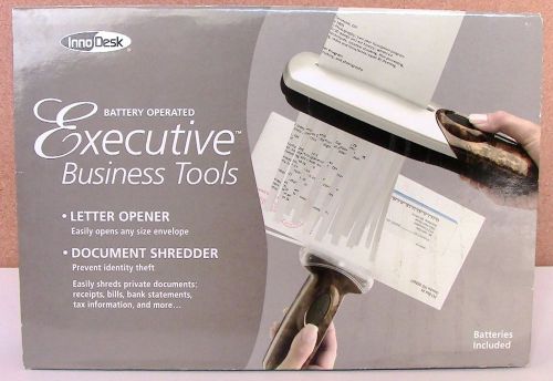 Inno desk executive business tool letter opener/document shredder/battery operat for sale
