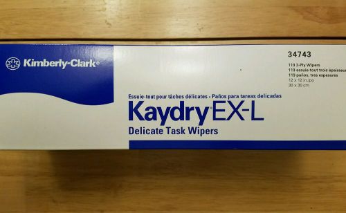 Kimberly-Clark Kaydry EX-L Delicate Task Wipers - case of 12 boxes.