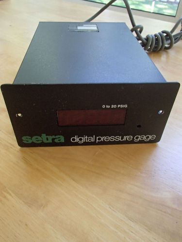 SETRA digital pressure gauge gage 0 to 20psi