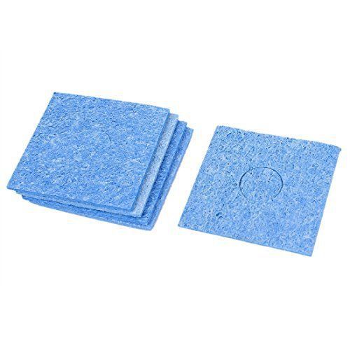 5pcs Blue Square Solder Iron Tip Welding Cleaning Sponge Cleaner Pad