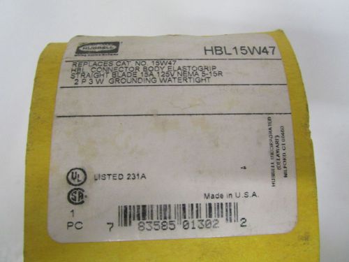 HUBBELL HBL15W47 CONNECTOR (AS PICTURED) *NEW IN BOX*